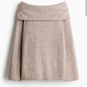H&M maternity off the shoulder knit sweater in oatmeal